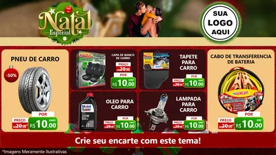 Modelo de TV para TV Horizontal com o tema Natal Especial para Auto peças