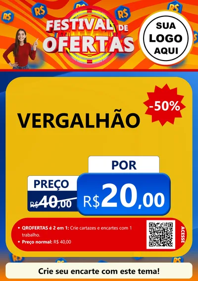 Modelo de Cartaz para Cartaz A4 Vertical com o tema Festival de Ofertas para Ferragens