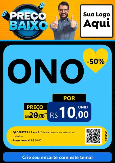 Modelo de Cartaz para Cartaz A4 Vertical com o tema Preço Baixo para Óticas