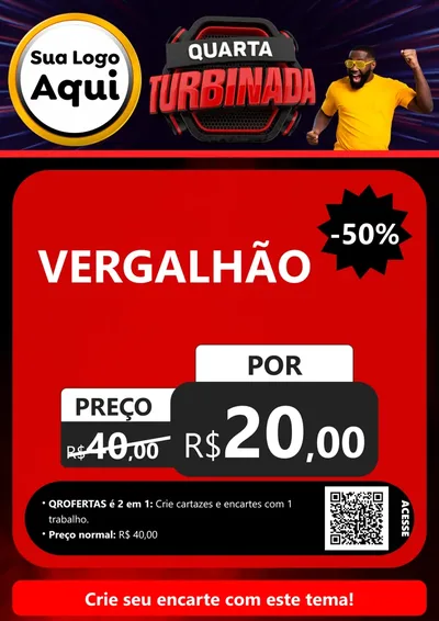 Modelo de Cartaz para Cartaz A4 Vertical com o tema Quarta Turbinada para Ferragens