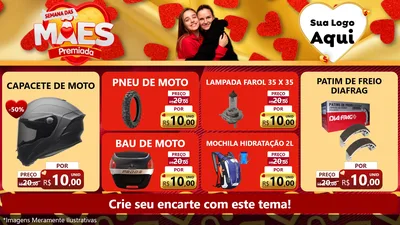 Modelo de TV para TV Horizontal com o tema Semana das Mães Premiada para Moto peças