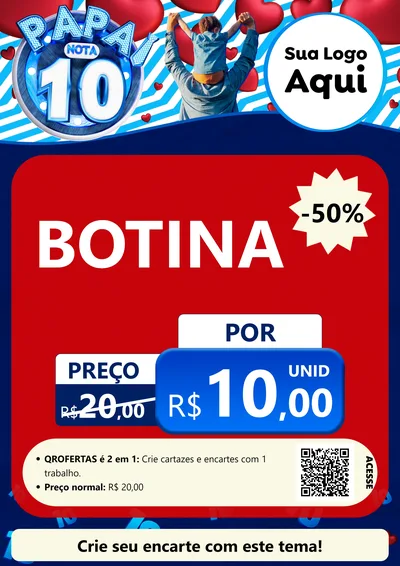 Modelo de Cartaz para Cartaz A4 Vertical com o tema Papai Nota 10 para Agropecuária