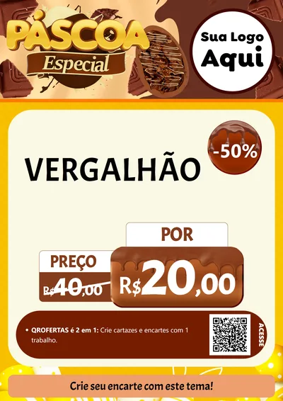 Modelo de Cartaz para Cartaz A4 Vertical com o tema Páscoa Especial para Ferragens