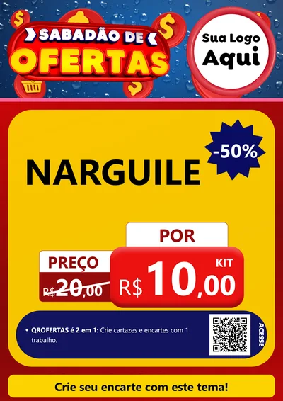 Modelo de Cartaz para Cartaz A4 Vertical com o tema Sabadão de Ofertas para Tabacaria