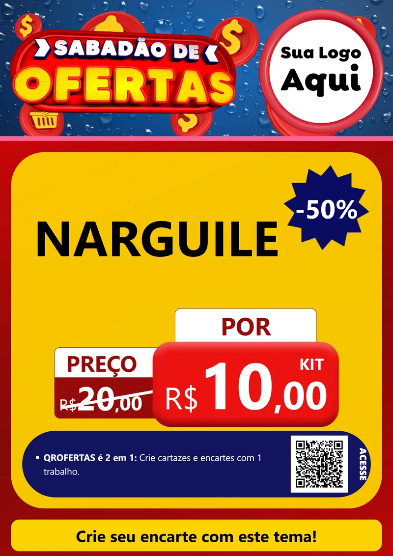 Modelo de Cartaz para Cartaz A4 Vertical com o tema Sabadão de Ofertas para Tabacaria