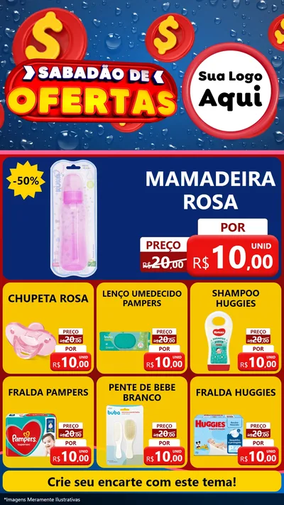 Modelo de Rede Social para Stories com o tema Sabadão de Ofertas para Bebês