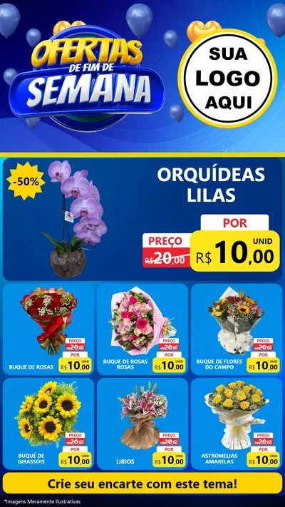 Modelo de Rede Social para Stories com o tema Ofertas de Fim de Semana para Floricultura e jardim