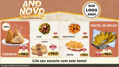 Modelo de TV para TV Horizontal com o tema Ano Novo Com Economia para Salgadaria