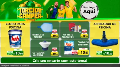 Modelo de TV para TV Horizontal com o tema Torcida Campeã - Copa para Produtos para Piscina