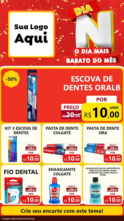 Modelo de Rede Social para Stories com o tema Dia N o Dia Mais Barato do Mês para Higiene Pessoal