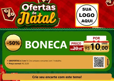 Modelo de Cartaz para Cartaz A4 Horizontal com o tema Ofertas de Natal para Brinquedos