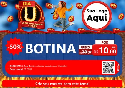 Modelo de Cartaz para Cartaz A4 Horizontal com o tema Dia U - O Dia Mais Barato Do Mês para Agropecuária