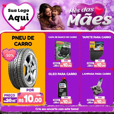 Modelo de Rede Social para Feed Facebook com o tema Mês das Mães para Auto peças
