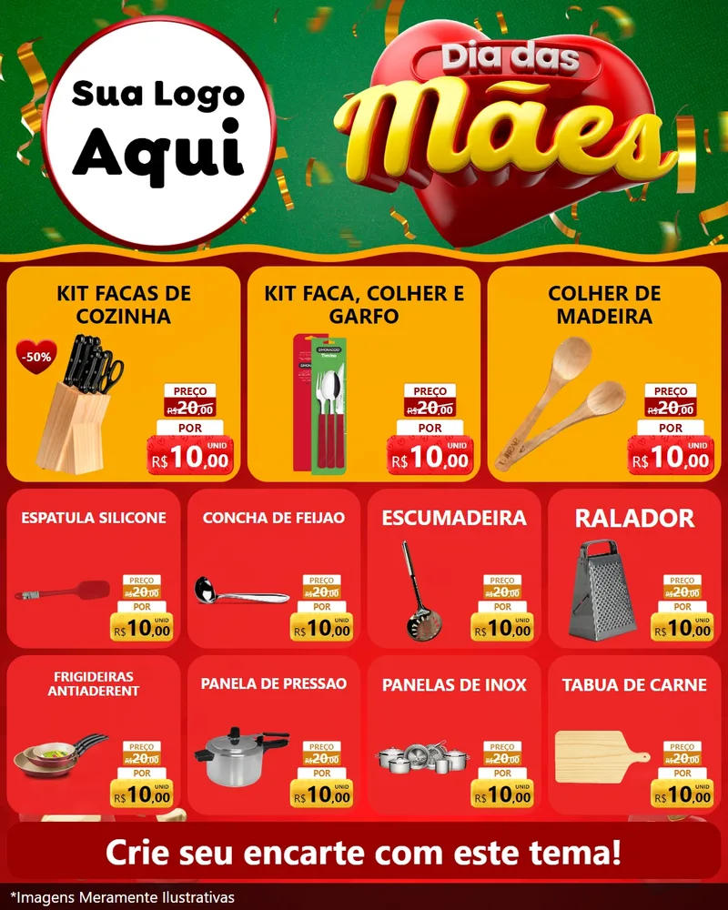 Modelo de Rede Social para Feed Instagram com o tema Dia das Mães para Utilidades Domésticas