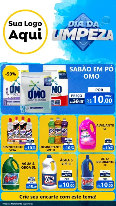Modelo de Rede Social para Stories com o tema Dia da Limpeza para Produtos de Limpeza