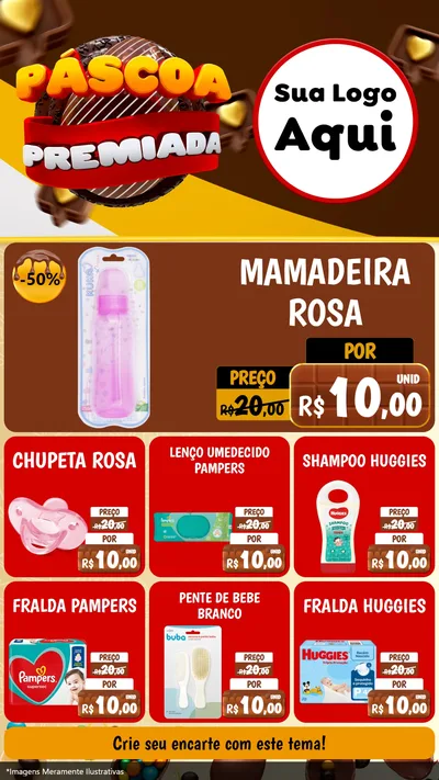 Modelo de Rede Social para Stories com o tema Páscoa Premiada para Bebês