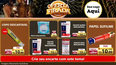 Modelo de TV para TV Horizontal com o tema Oferta da Virada para Embalagens