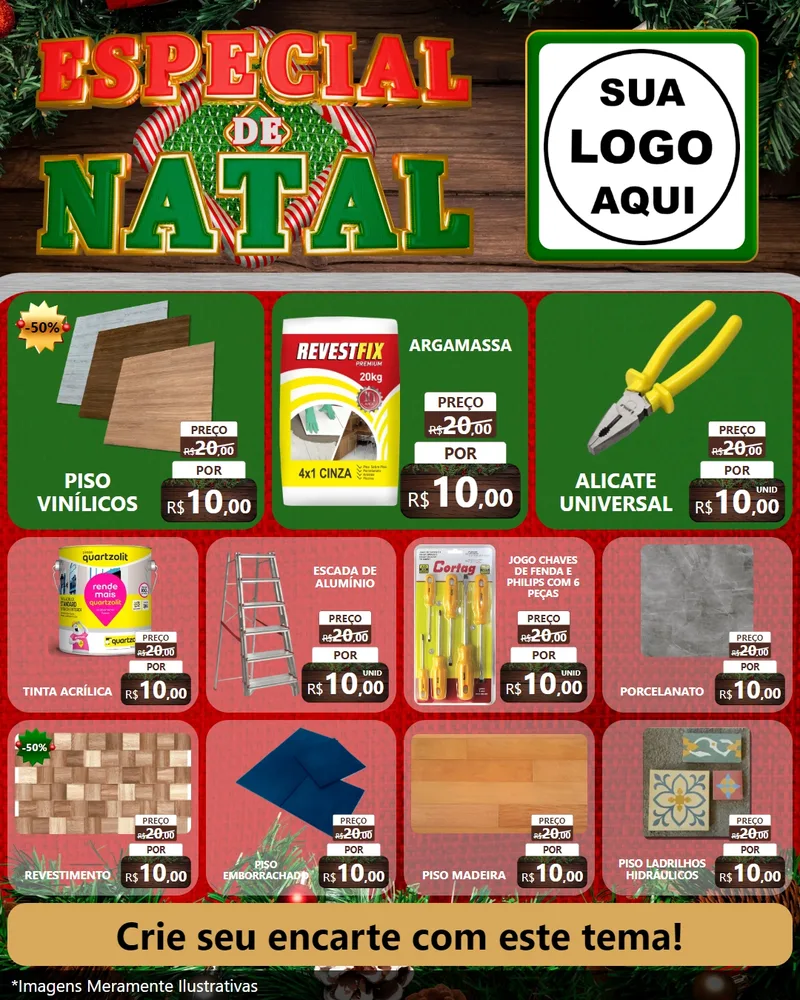 Modelo de Rede Social para Feed Instagram com o tema Especial de Natal para Material para Construção