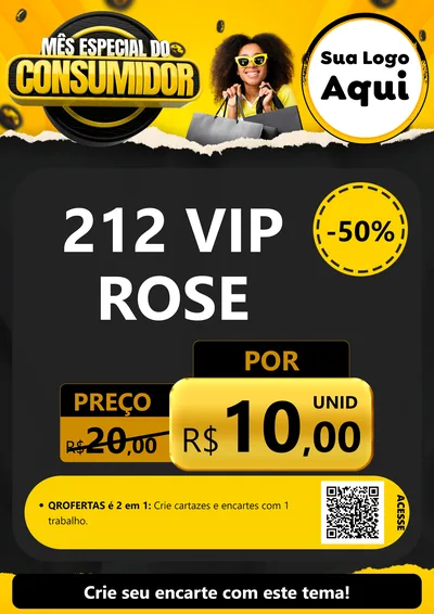 Modelo de Cartaz para Cartaz A4 Vertical com o tema Mês Especial do Consumidor para Perfumes