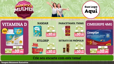 Modelo de TV para TV Horizontal com o tema Para Você Mulher para Farmácia