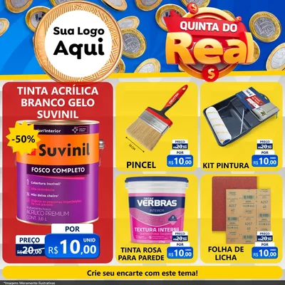 Modelo de Rede Social para Feed Facebook com o tema Quinta do Real para Tintas e Ferramentas