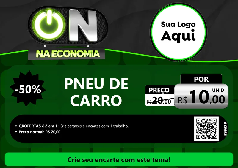 Modelo de Cartaz para Cartaz A4 Horizontal com o tema On Na Economia para Auto peças