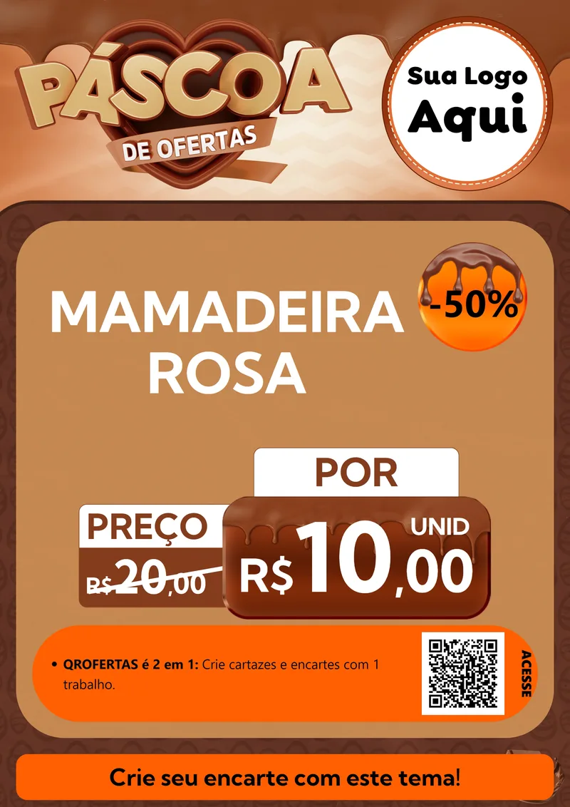 Modelo de Cartaz para Cartaz A4 Vertical com o tema Páscoa de Ofertas para Bebês