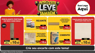 Modelo de TV para TV Horizontal com o tema Aproveite e Leve Também para Pisos e revestimentos