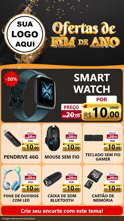 Modelo de Rede Social para Stories com o tema Ofertas de Fim de Ano para Informática