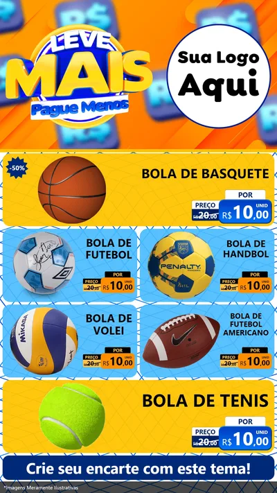 Modelo de TV para TV Vertical com o tema Leve Mais, Pague Menos para Artigos Esportivos