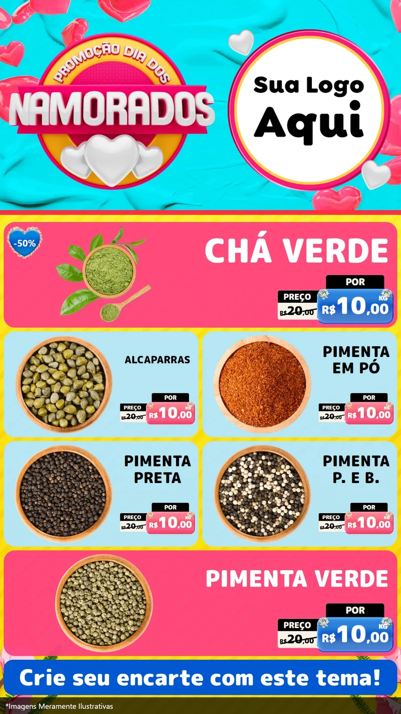 Modelo de TV para TV Vertical com o tema Promoção Dia dos Namorados para Produtos Naturais