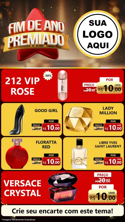 Modelo de TV para TV Vertical com o tema Fim de Ano Premiado para Perfumes