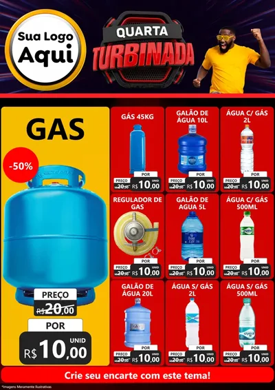 Modelo de Encarte para Encarte A4 Vertical com o tema Quarta Turbinada para Água e gás