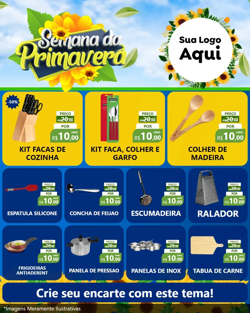 Modelo de Rede Social para Feed Instagram com o tema Semana da Primavera para Utilidades Domésticas