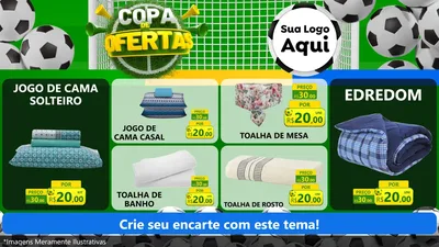 Modelo de TV para TV Horizontal com o tema Copa De Ofertas para Cama, Mesa e Banho