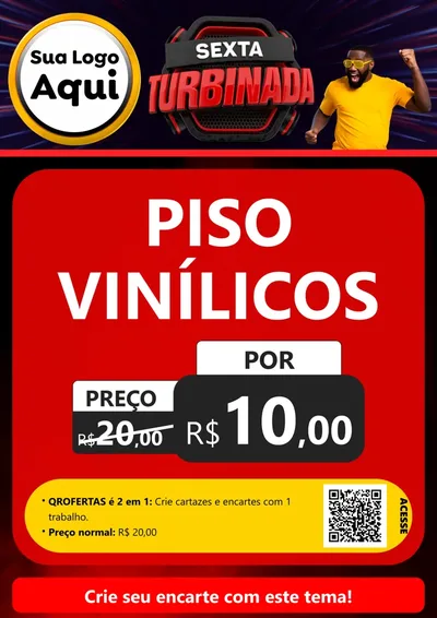 Modelo de Cartaz para Cartaz A4 Vertical com o tema Sexta Turbinada para Material para Construção