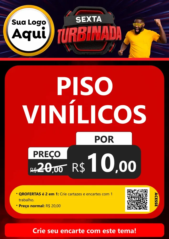 Modelo de Cartaz para Cartaz A4 Vertical com o tema Sexta Turbinada para Material para Construção