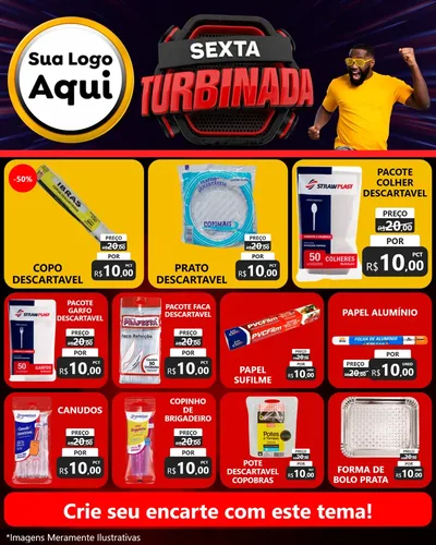 Modelo de Rede Social para Feed Instagram com o tema Sexta Turbinada para Embalagens