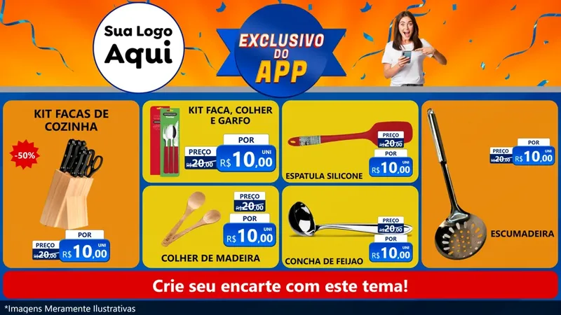 Modelo de TV para TV Horizontal com o tema Exclusivo do Aplicativo para Utilidades Domésticas