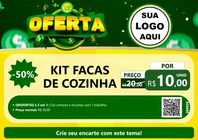 Modelo de Cartaz para Cartaz A4 Horizontal com o tema Oferta para Utilidades Domésticas