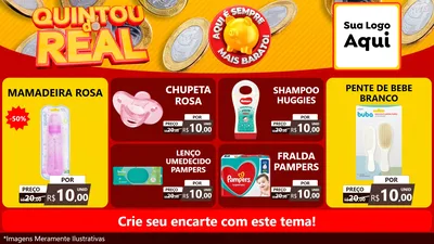 Modelo de TV para TV Horizontal com o tema Quintou do Real para Bebês