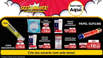 Modelo de TV para TV Horizontal com o tema Sexta Maluca! para Embalagens