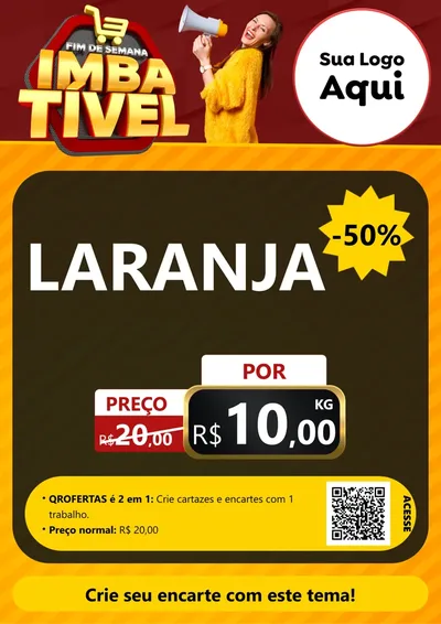 Modelo de Cartaz para Cartaz A4 Vertical com o tema Fim de Semana Imbatível para Hortifrúti
