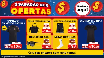 Modelo de TV para TV Horizontal com o tema Sabadão de Ofertas para Roupas e acessórios