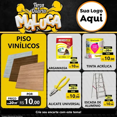 Modelo de Rede Social para Feed Facebook com o tema Terça e Quarta Maluca para Material para Construção