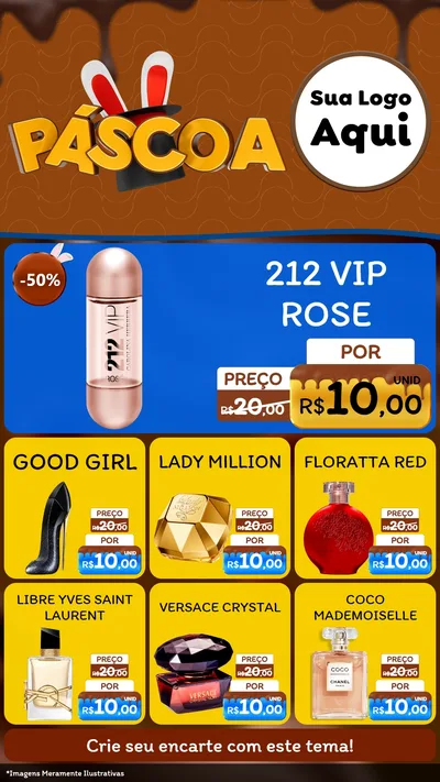 Modelo de Rede Social para Stories com o tema Páscoa para Perfumes