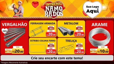 Modelo de TV para TV Horizontal com o tema Arraiá dos Namorados para Ferragens