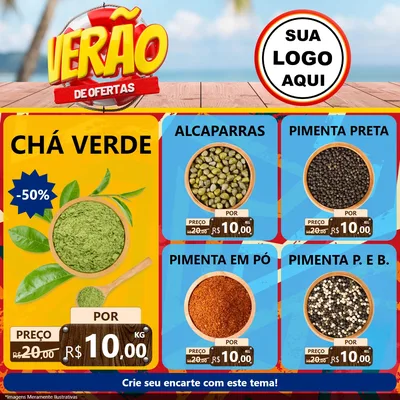 Modelo de Rede Social para Feed Facebook com o tema Verão de Ofertas para Produtos Naturais