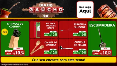 Modelo de TV para TV Horizontal com o tema Dia do Gaúcho para Utilidades Domésticas