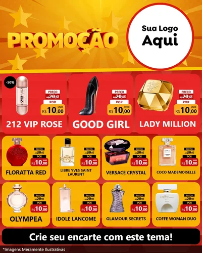Modelo de Rede Social para Feed Instagram com o tema Promoção para Perfumes